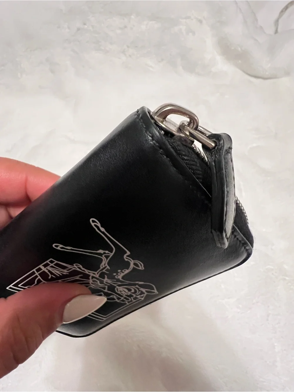 Givenchy Black Zip Card Wallet- Bambi/Disney Line